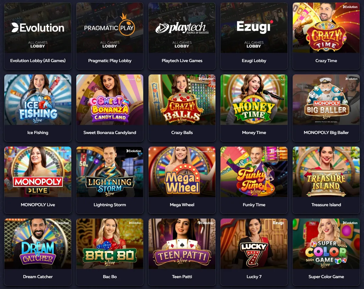 Live-казино Вавада - столы с живыми дилерами Evolution, Pragmatic Play и Ezugi